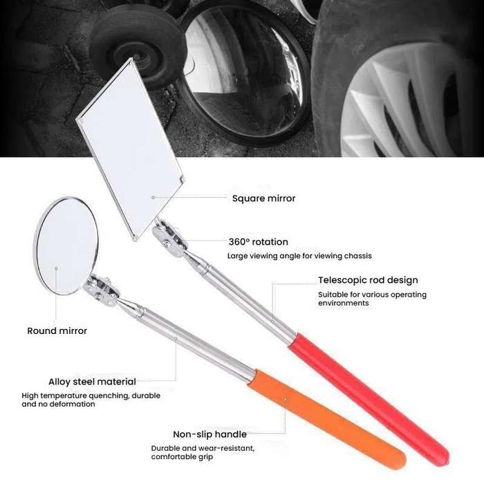 Stainless Steel Universal Rotating Telescopic Folding Viewfinder, Spec: Square with Light 65x40mm