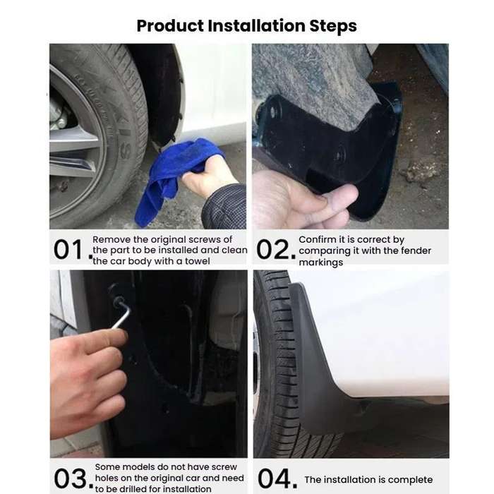 For 2023-2024 Kia Niro HEV Car Tire Soft Rubber Mudguard(Black)