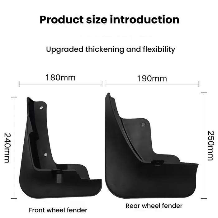 For 2020-2021 Nissan Sentra Car Tire Soft Rubber Mudguard(Black)