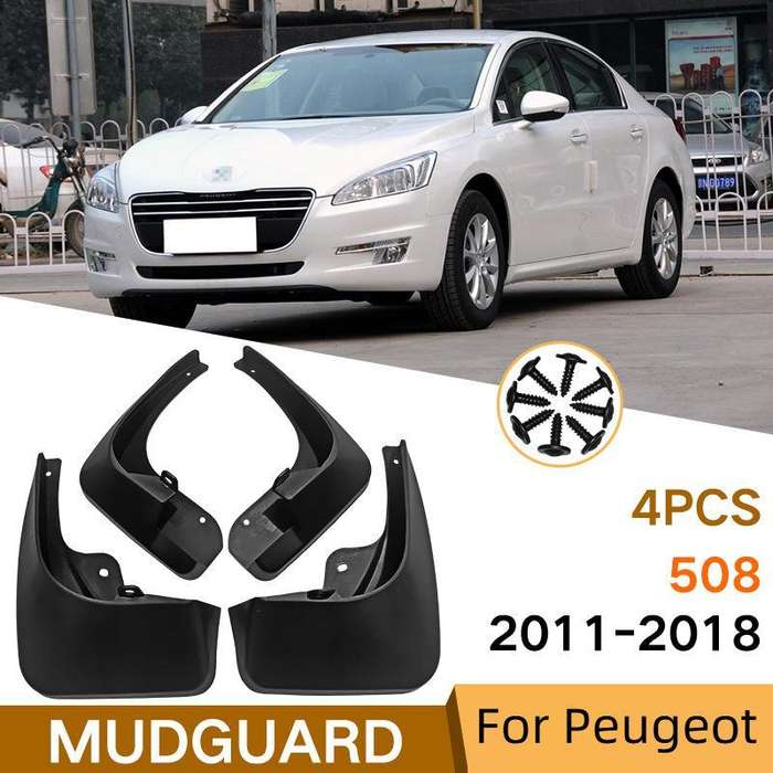 Car Tire Soft Rubber Mudguard For Peugeot 2011-2018 508