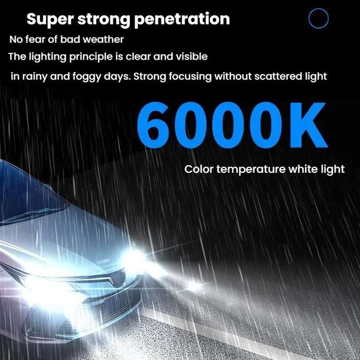 2pcs 6000K Mini Car Plug-in Integrated LED Headlights, Model: H7(White Light)