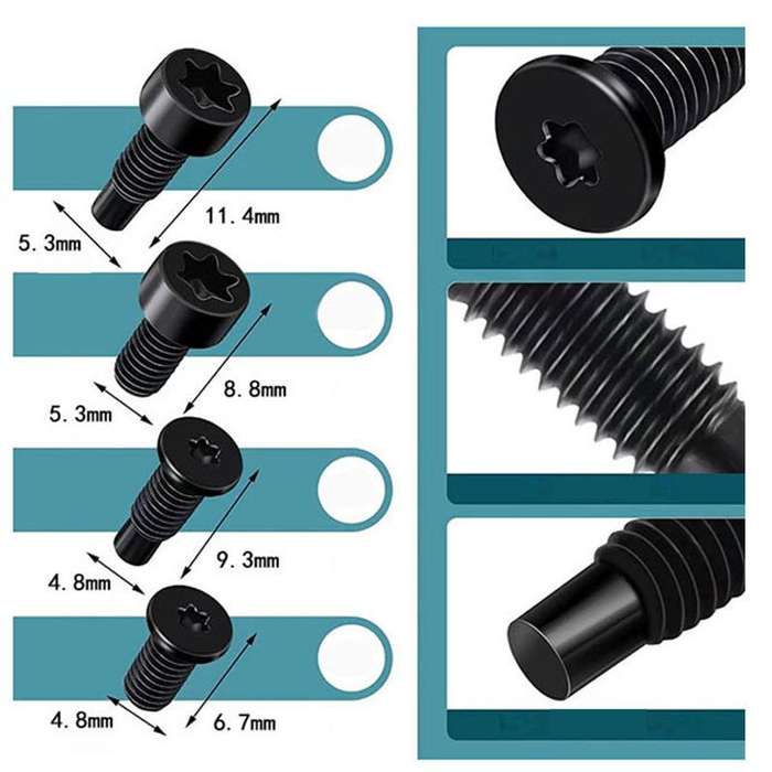40pcs /Pack T6 T15 Security Tamper-Proof Torx Screws with Anti-Theft Holes for Ring Doorbell & Camer