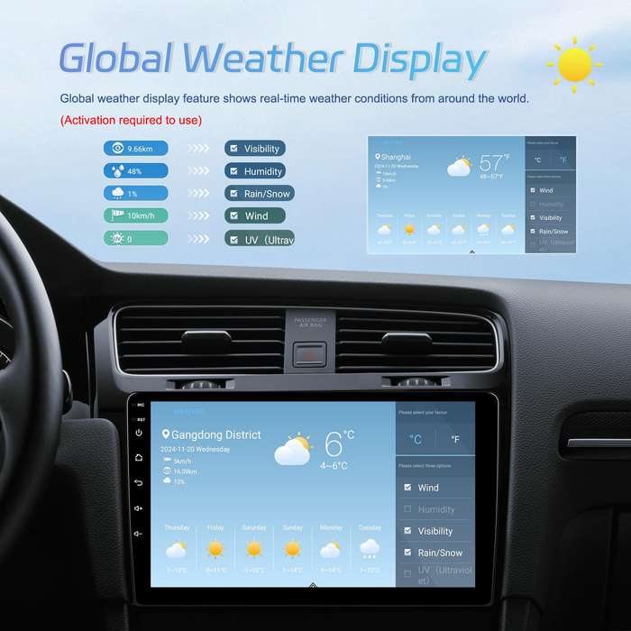 7 Inch 4+64G WiFi Version Dual Butt Universal Bluetooth Wireless Carplay Car Navigation Center Contr
