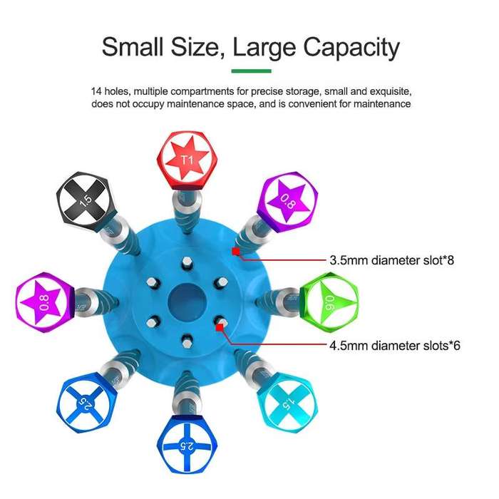 RELIFE RL-078A Screwdriver Rotating Storage Box Mobile Phone Repair Screwdriver Bit Storage Box