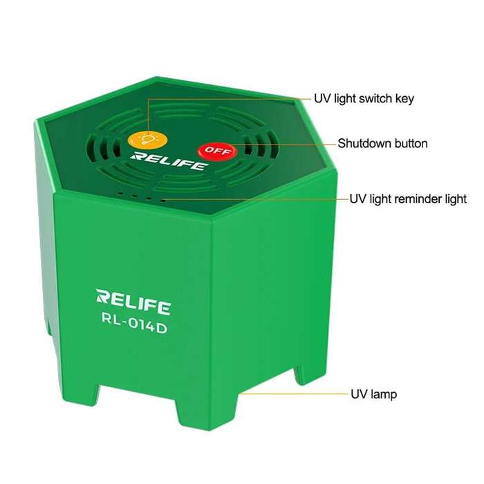 RELIFE RL014D Smart UV Curing Lamp LED Ultraviolet Mobile Phone Repair Shadowless Glue Green Oil Qui