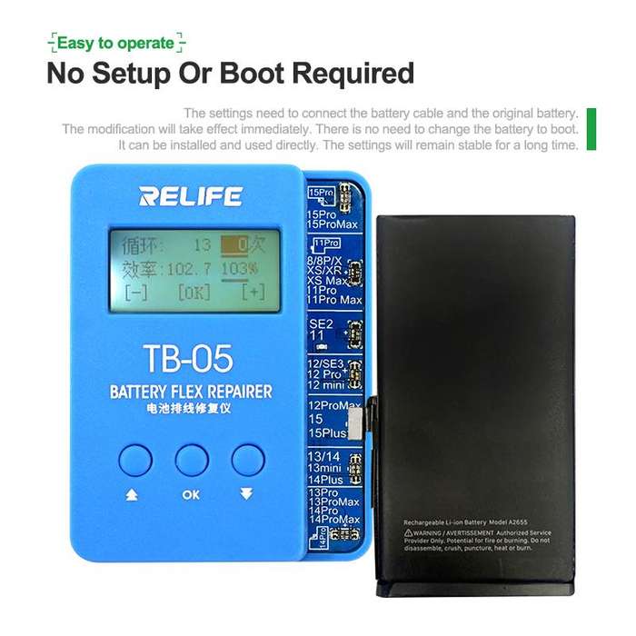 RELIFE TB-05 For iPhone 11-15 Series Battery Cable Repair Instrument