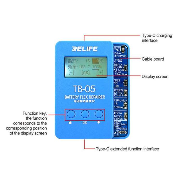 RELIFE TB-05 For iPhone 11-15 Series Battery Cable Repair Instrument