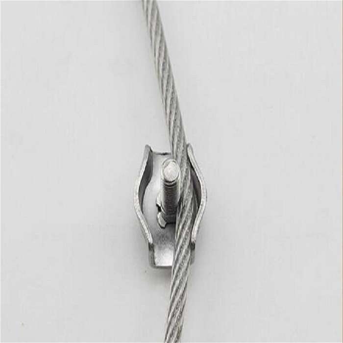 304 Stainless Steel Plate Single Clip Double Clamp Wire Rope Clamp, Specification:M8, Style:Double C
