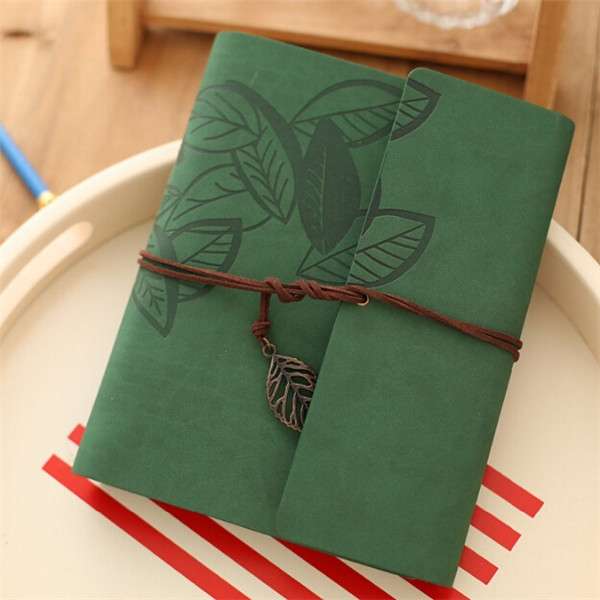 PU Leather Vintage Antique Kraft Paper Photo Albums(Black)