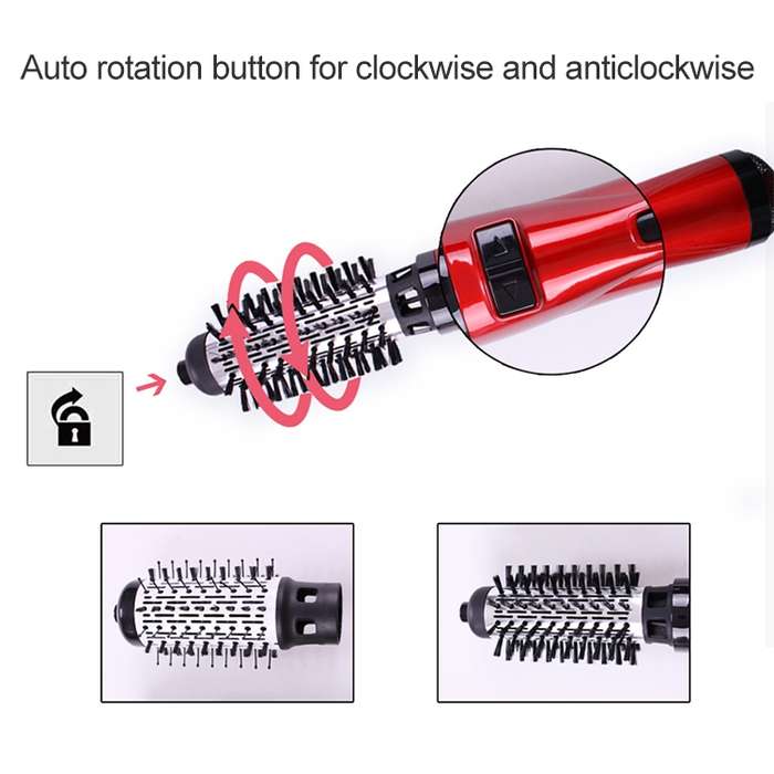 360 Degrees Rotation Electric Hair Dryer Brush Professional Hair Blow Dryer Comb Electric Hair Curle
