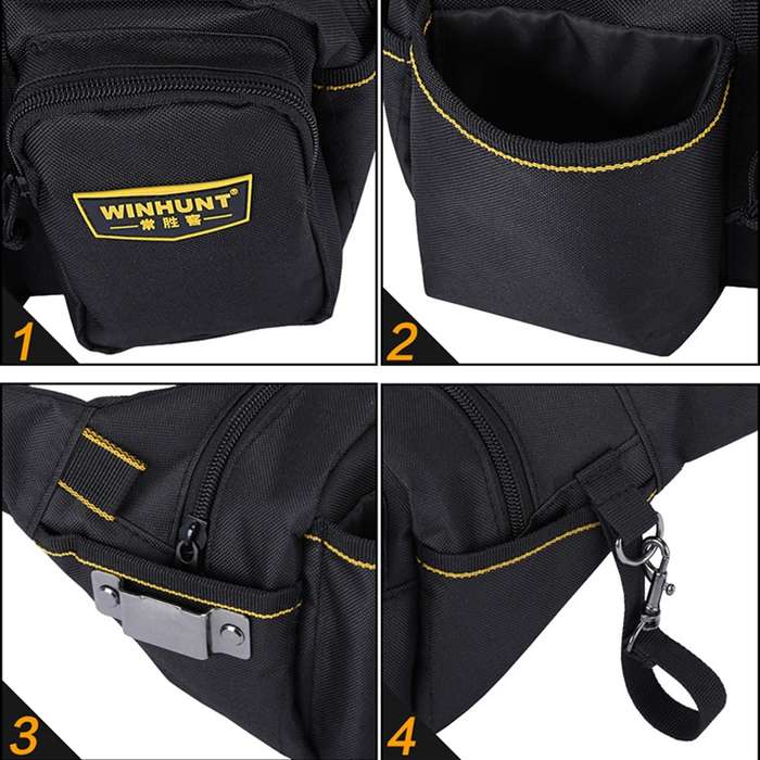 WINHUNT B Type Multi-function Canvas Electrical Hardware Tool Bag Repair Pocket