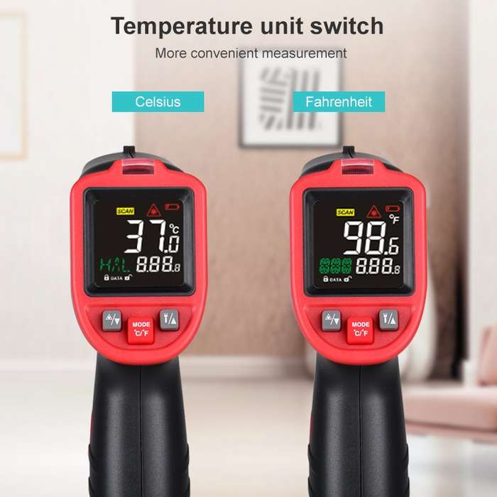 Wintact WT323A -50 Degree C~650 Degree C Handheld Portable Outdoor Non-contact Digital Infrared Ther