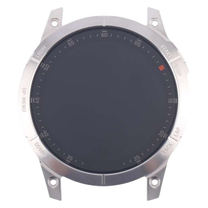 For Garmin Epix Original LCD Screen Digitizer Full Assembly With Frame(Silver)