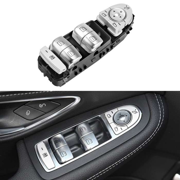Car Auto Electronic Window Master Control Switch Button for Mercedes-Benz C Class W205 2015-2021 (Bl