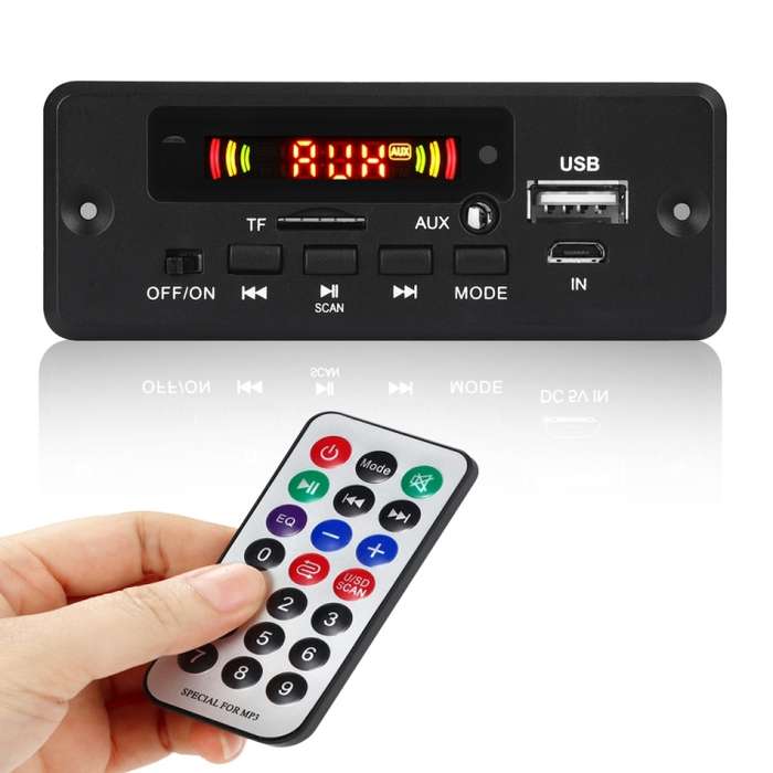 Car 12V Audio MP3 Player Decoder Board FM Radio TF Card USB AUX, with Bluetooth / Remote Control