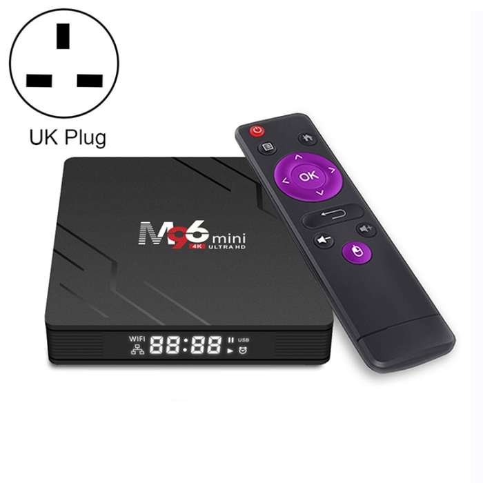 M96mini 4K Smart TV BOX Android 9.0 Media Player with Remote Control, Quad-core RK3228A, RAM: 2GB, R