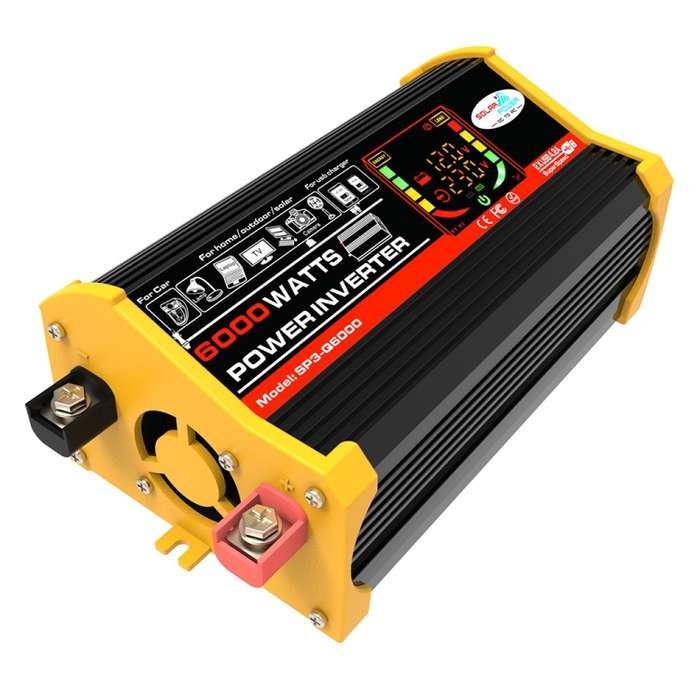 Legend III Generation DC12V to AC220V 6000W Car Power Inverter with LED Display(Black)