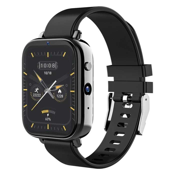 ROGBID KING 1.75 inch Screen 4G LTE Smart Watch Android 9.1OS 2GB+16GB(Black)