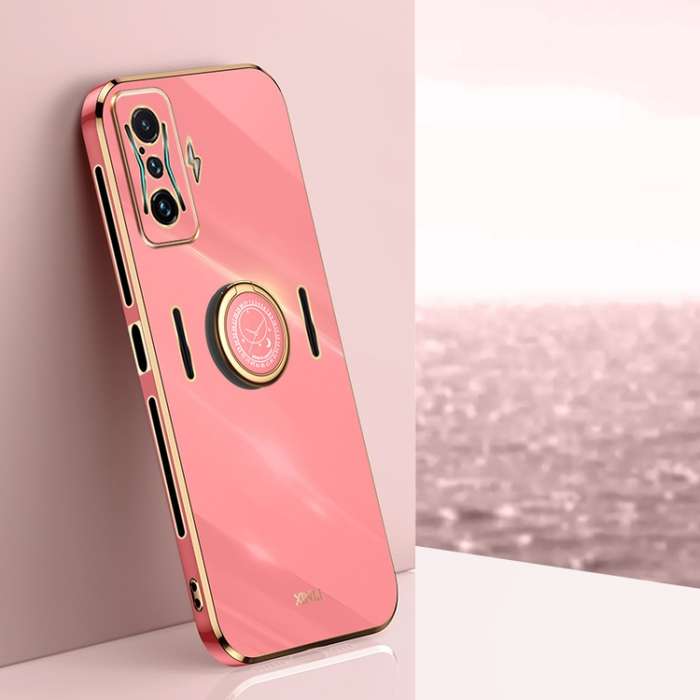 For Xiaomi Redmi K50 Gaming XINLI Straight Edge 6D Electroplate TPU Phone Case with Ring Holder(Hawt