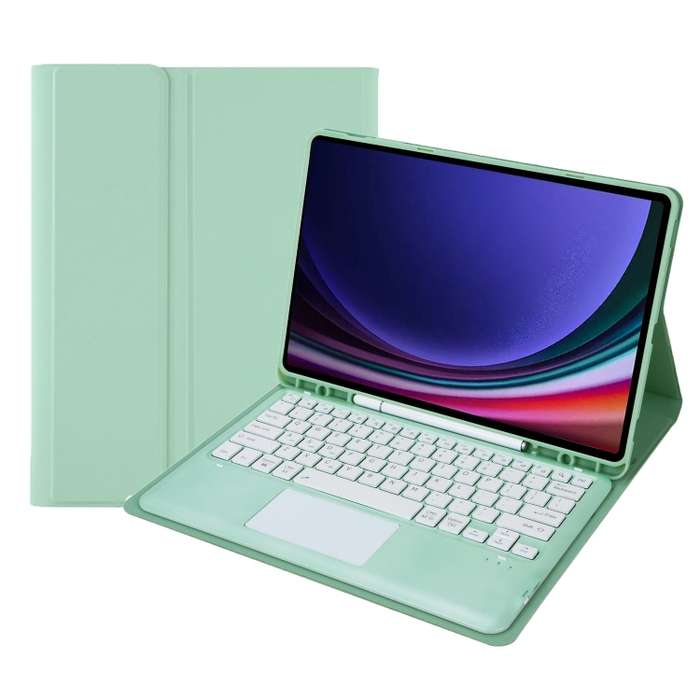 For Samsung Galaxy Tab S9 FE+ A810B-A Touch Pad Detachable Bluetooth Keyboard Leather Tablet Case(Mi