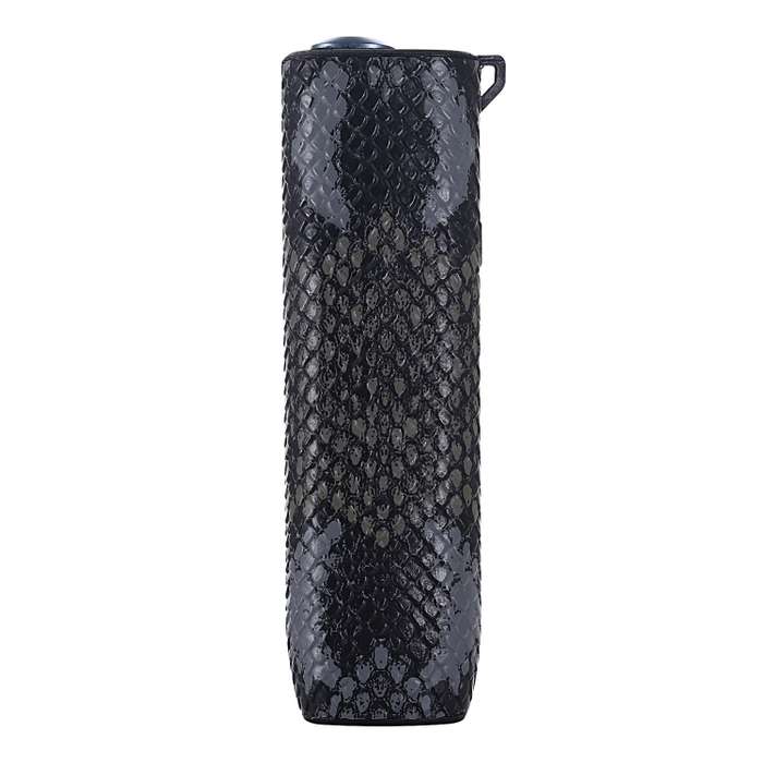For IQOS ILUMA ONE Snake Pattern TPU+PU Electronic Cigarette Protective Case with Lanyard(Dark Grey)