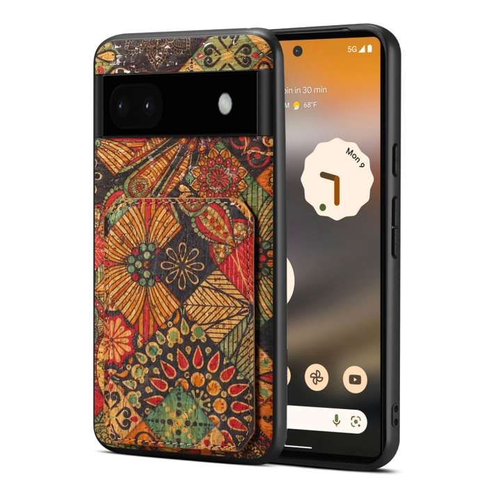 For Google Pixel 6a Dual Card Slot Holder Phone Case(Autumn Yellow)
