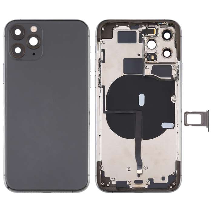 Battery Back Cover (with Side Keys & Card Tray & Power + Volume Flex Cable & Wireless Charging Modul