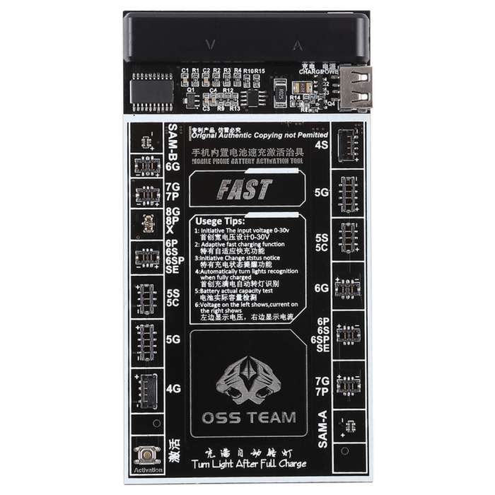 W218 Smartphone Battery Fast Charging and Activated Board 2 in 1 Tool for iPhone X & 8 Plus & 8 & 7