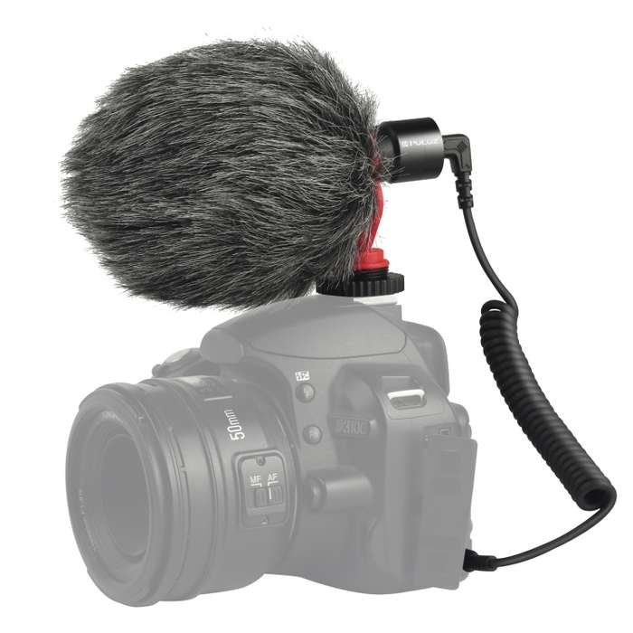 PULUZ Professional Interview Condenser Video Shotgun Microphone with 3.5mm Audio Cable for DSLR & DV