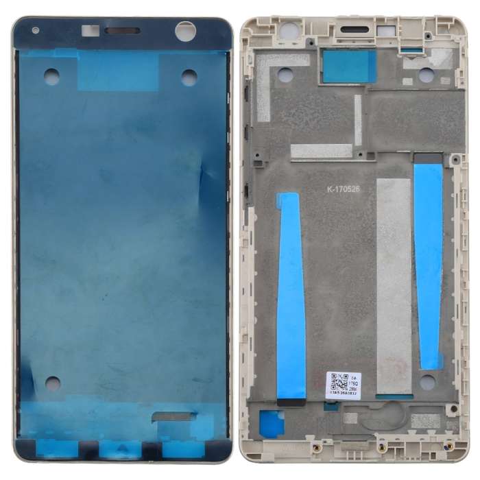 for Asus ZenFone 3 Deluxe ZS550KL Front Housing LCD Frame Bezel Plate with Adhesive(White)