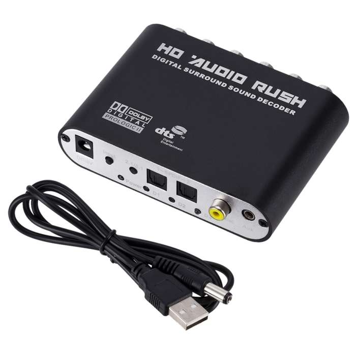 SPDIF Coaxial to RCA DTS AC3 Audio Decoder 5.1CH Optical Digital Amplifier Analog Converter & Amplif