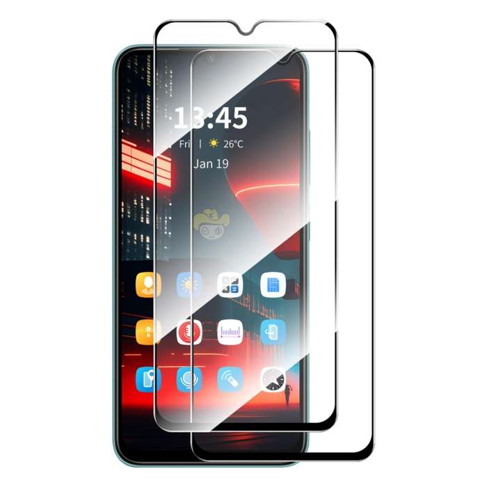 For Tecno Spark 9 2pcs ENKAY Full Glue High Aluminum-silicon Tempered Glass Film