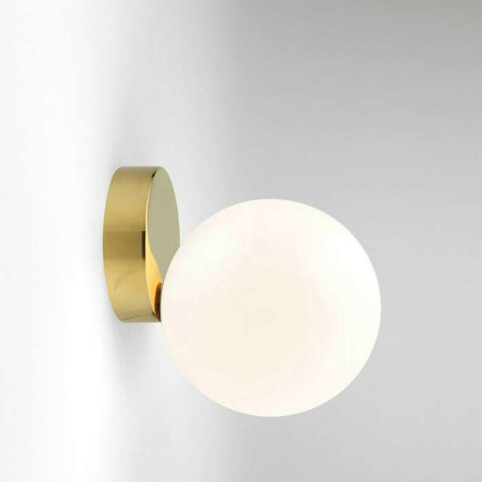Modern Glass Ball Led Wall Lamp Bedroom Mirror Light Fixtures Indoor Bedside Lamp, Light Source:12W