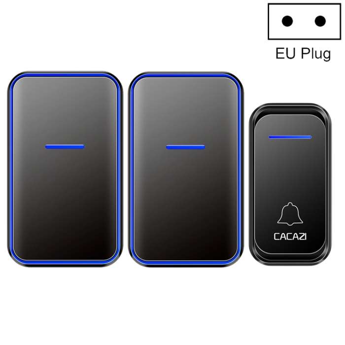 CACAZI A68-2 One to Two Wireless Remote Control Electronic Doorbell Home Smart Digital Wireless Door