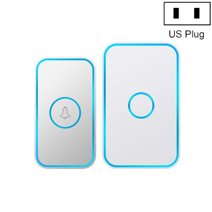 CACAZI A78 Long-Distance Wireless Doorbell Intelligent Remote Control Electronic Doorbell, Style:US
