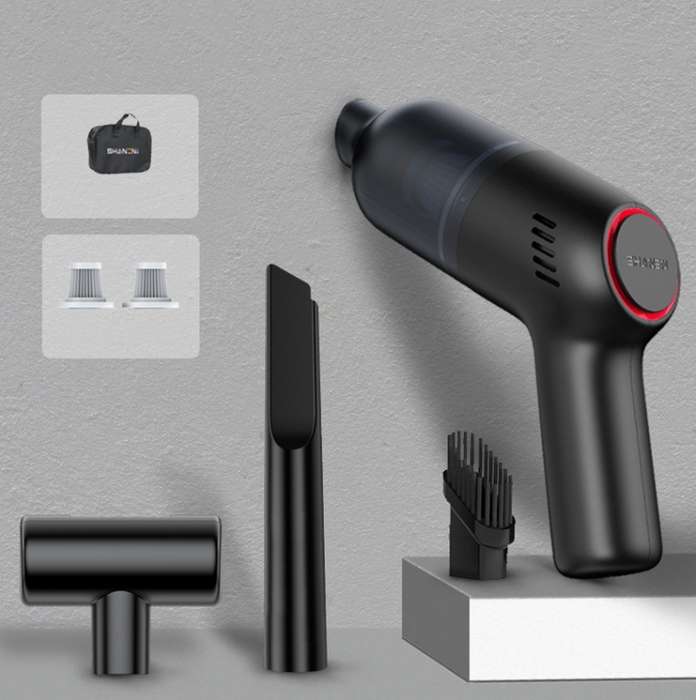 SHANEN 120W 8000Pa Car Vacuum Cleaner Car Wireless Charging High-Power Powerful Mini Handheld Vacuum