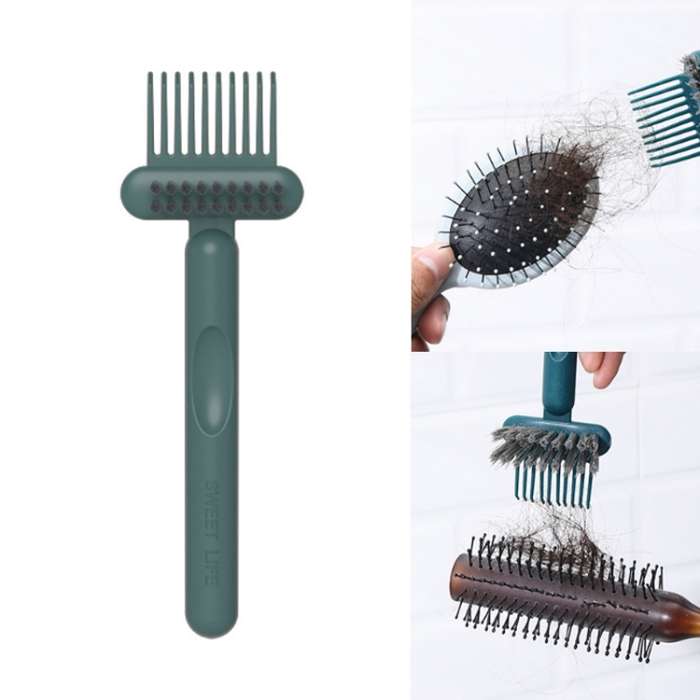 Comb Curling Iron Hollow Cleaning Brush, Specification: 17x5.5cm(Ink)