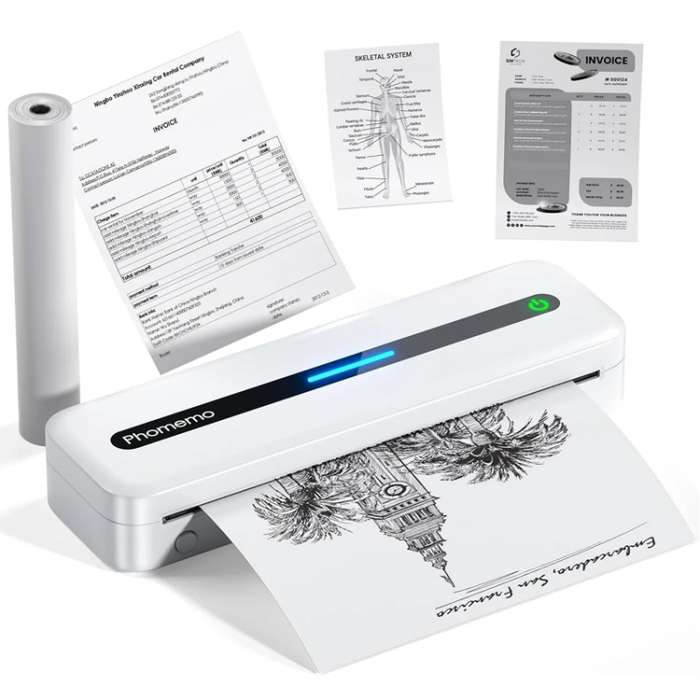 Phomemo M832 300dpi Wireless Thermal Portable Printer, Size: A4 Version(White)
