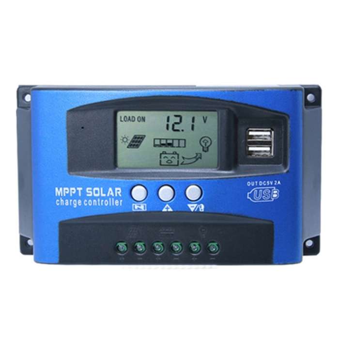 YCX-003 30-100A Solar Charging Controller with LED Screen & Dual USB Port Smart MPPT Charger, Model: