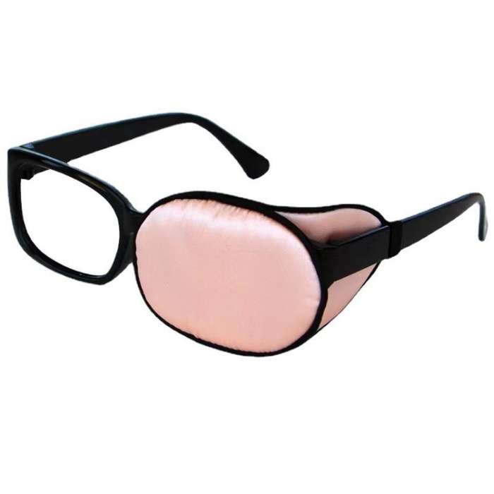 Children Silk Blackout Monocular Strabismus Training Corrective Eye Mask, Color: Meat Pink