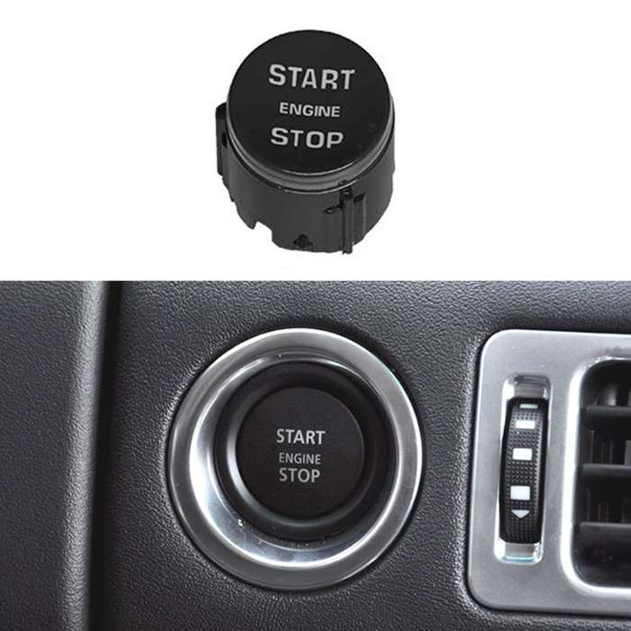 One-key Start Engine Stop Switch Button for Land Rover Range Rover / Discovery, Left Driving(Black)