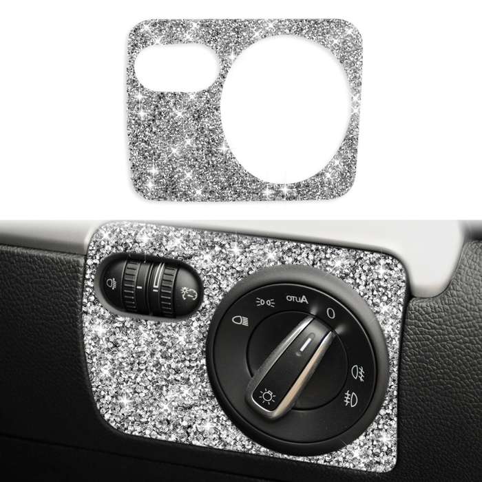 Car Headlight Diamond Decoration Cover Sticker for Volkswagen Golf 6 2008-2012, Right-hand Drive