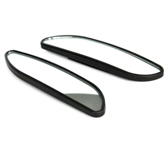 3R-060 One Pair Car Auxiliary Side View Mirror Round Blind Spot Wide Angle Mirror (Black)