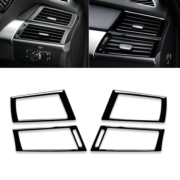 For BMW X5 E70 / X6 E71 2008-2013 Car Side Air Outlet Decorative Sticker, Left and Right Drive Unive