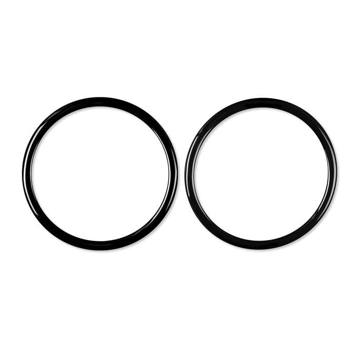 For Ford Mustang 2015-2020 Car Horn Ring Decorative Sticker, Left and Right Drive Universal(Black)