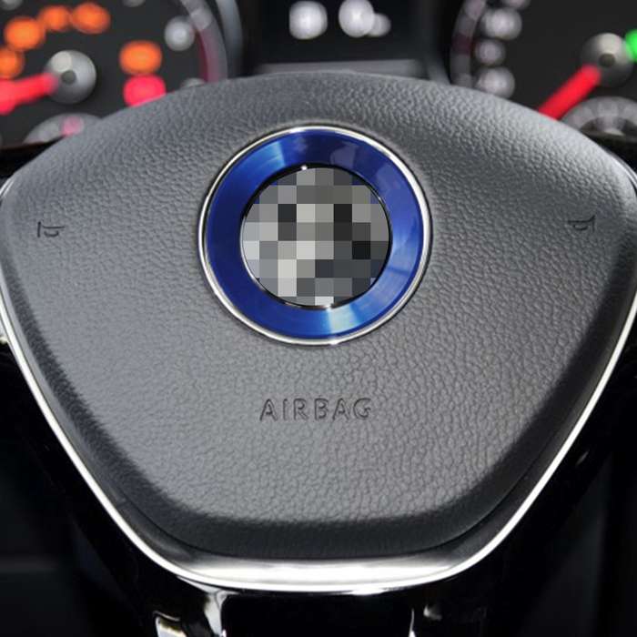 Car Aluminum Steering Wheel Decoration Ring For Volkswagen(Silver)