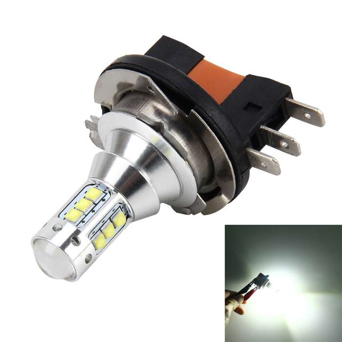 2 PCS H15 50W 500 LM 6000K Car Fog Light with 16 Lamps, DC 12V-24V(White Light)