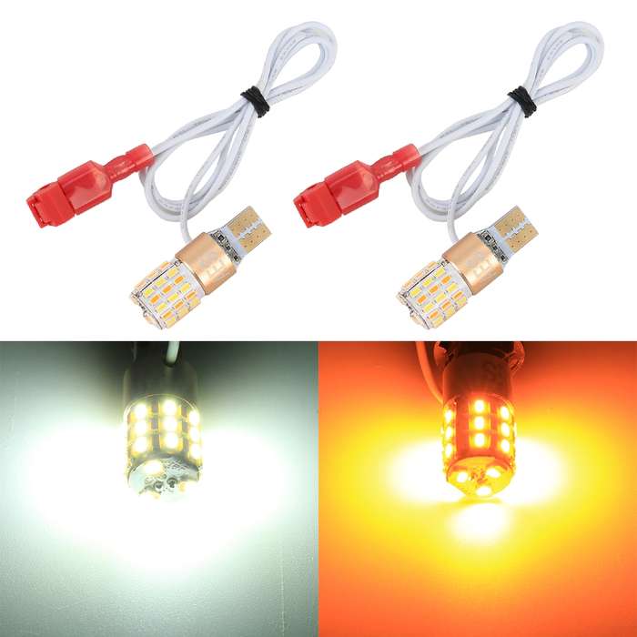 2 PCS T10 DC12V / 2.2W / 6000K / 160LM Car Auto Turn Lights / Running Lights (Turn: Yellow Light; Ru