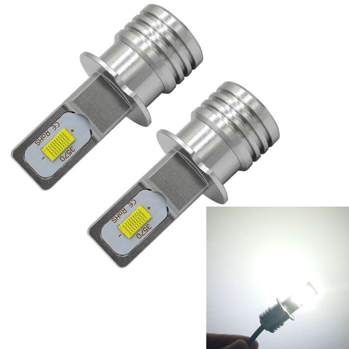 2 PCS H3 72W 1000LM 6000-6500K Super Bright Car Fog Light LED Bulbs, DC 12-24V(Yellow Light)