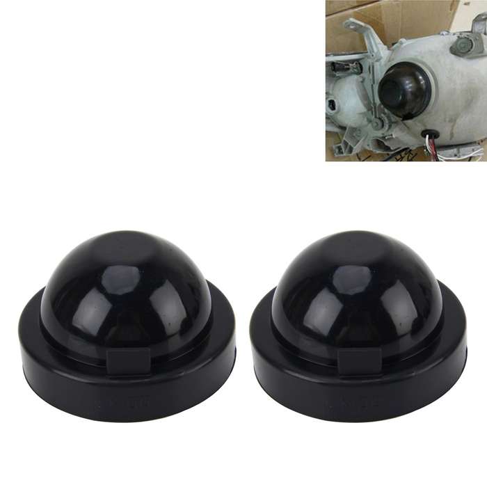 2 PCS K100 Universal Car LED Headlight HID Xenon Lamp Silicone Dust Cover Seal Caps Car Dust Cover W